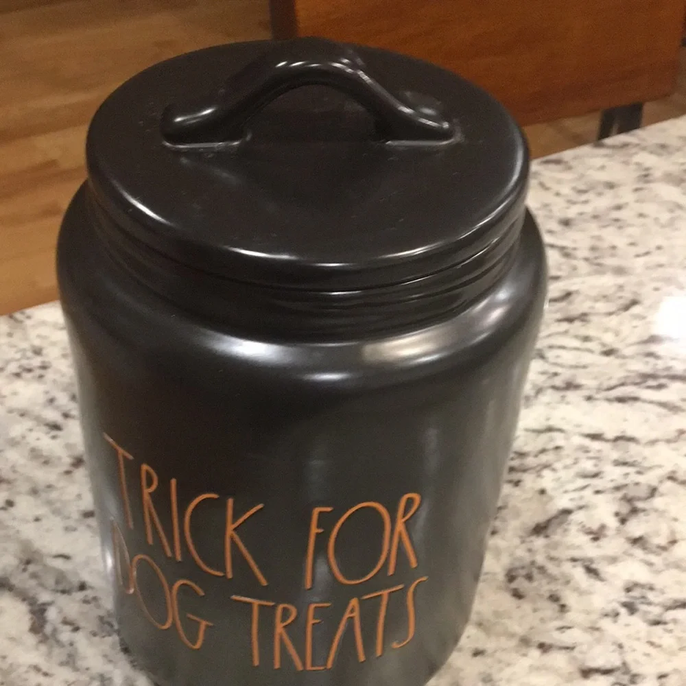 Rae Dunn Trick for dog treats canister